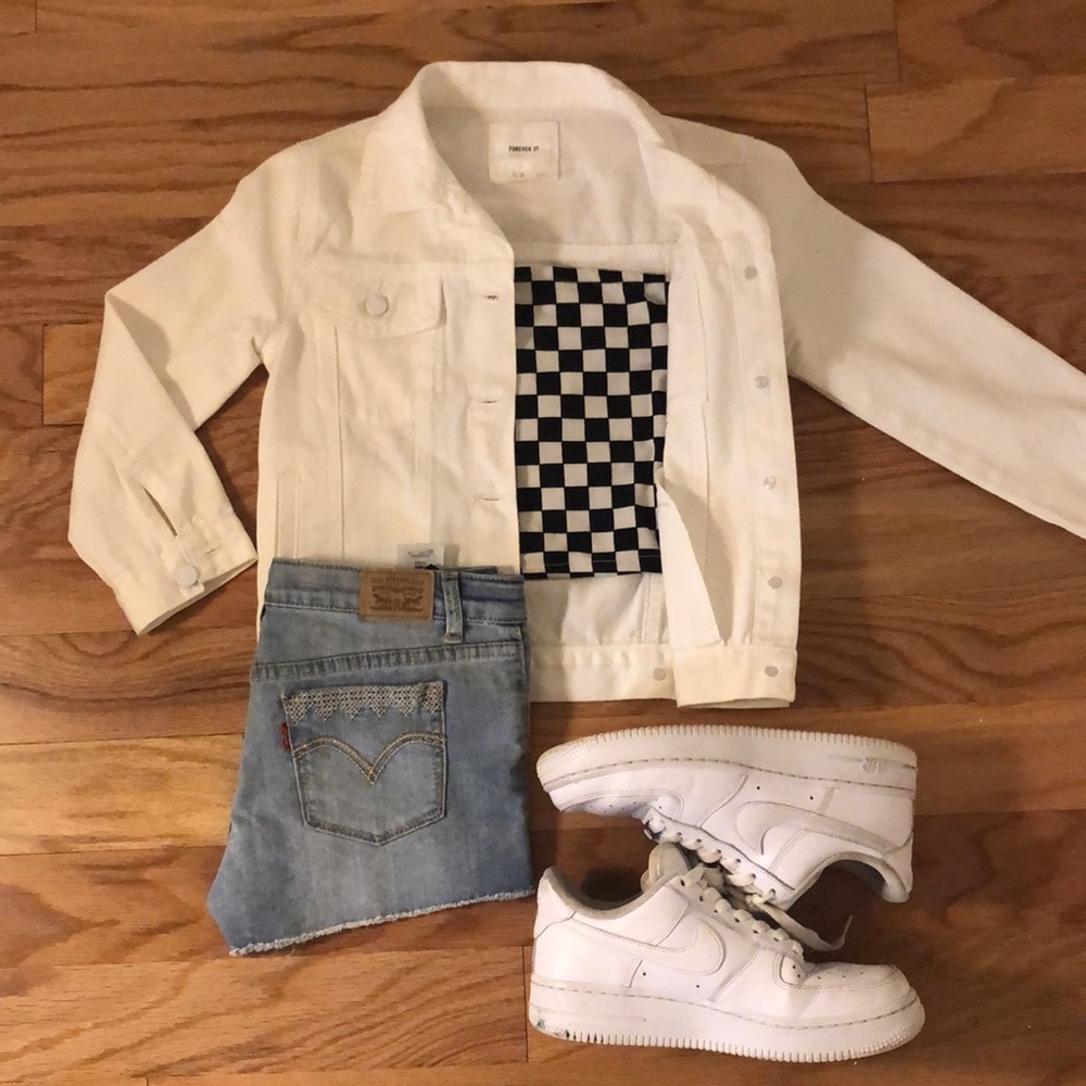 Forever 21 checkered tube top